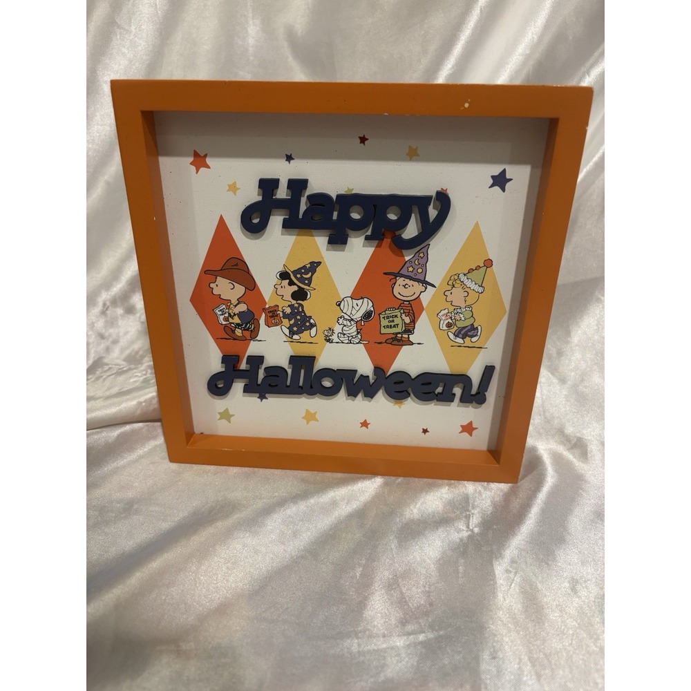 Peanuts Halloween 'Happy Halloween' Retro Design Box Sign 3D Lettering 2025